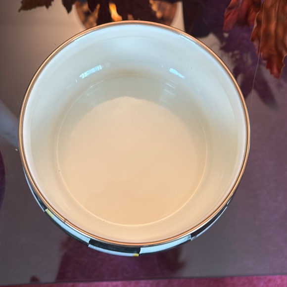 McKenzie Childs Courtly check squashed pot - Picture 2 of 5